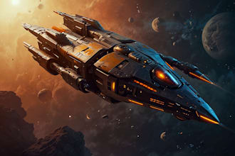 design a sci fi spaceship concept art or sci fi vehicle