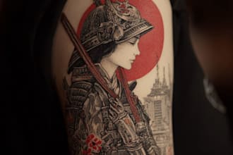 draw super artistic tattoo designs in japanese style