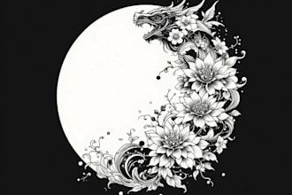 make a personalized japanese style tattoo design