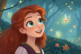 make an amazing disney style portrait