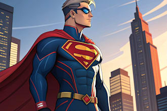 superhero character for comics
