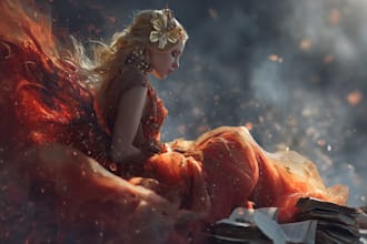 make a  photo manipulation and photoshop
