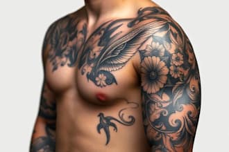 professionally design your sleeve tattoo , chest tattoo