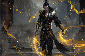 illustrate your character with fantasy style