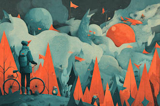 draw vector illustrations in a flat, modern style