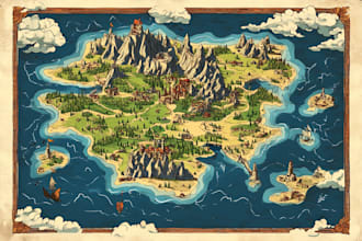 illustrate a fantasy map