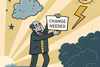 draw an political or satirical cartoon art