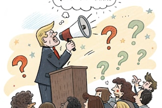 create a political or satirical cartoon
