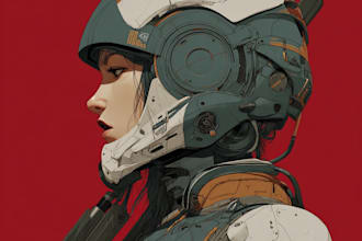 design sci fi character and sci fi concept art, game art