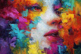 draw abstract painting art or color abstract art
