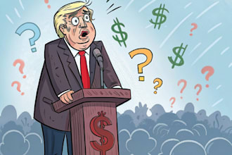 create a political or satirical cartoon