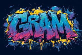 do cannabis strain logo design or illustration in graffiti