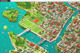 create high quality vector map illustration