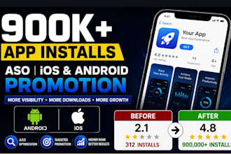 gain ios app install, ios app ratings aso mobile app promorion, app marketing