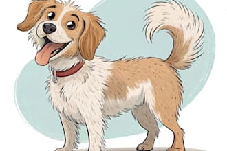 create a custom dog illustration for pet lovers