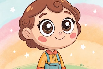 draw cute cartoon portrait