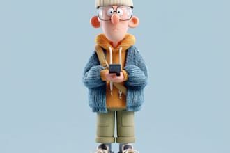 draw cartoon avatar, cartoon character, caricature, logo