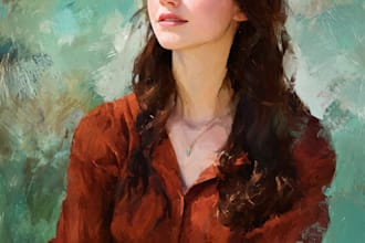 create oil painting into digital oil painting