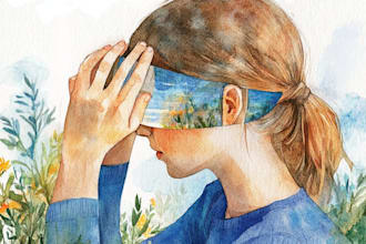 illustrate watercolor portrait illustration