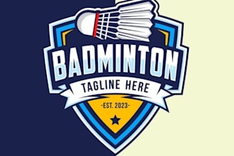 design a modern tennis and badminton logo