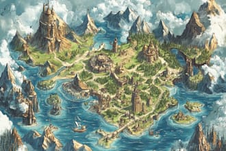 make a  high quality fantasy maps
