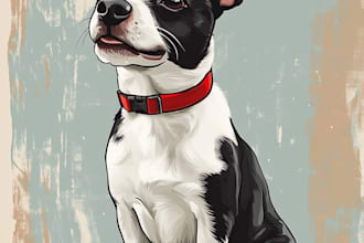 do cartoon pet portrait in disney style pet illustration