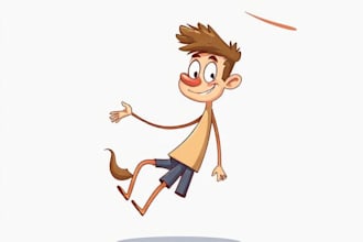 draw a cute and funny cartoon illustration