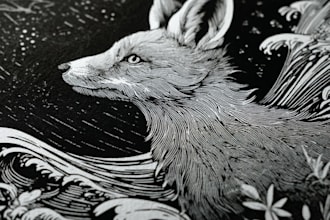 do linocut or woodcut illustrations