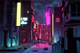 do cyberpunk scifi futuristic city