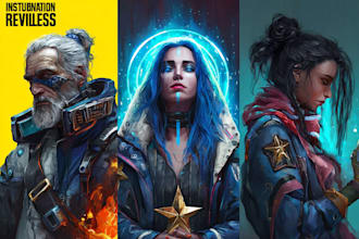 design game character, cyberpunk or game character