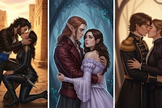 do nsfw semi realistic couple art romance illustration character art commissions