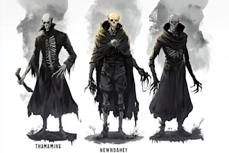 fantasy horror and fantasy horror character art