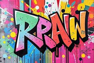 create graffiti pop art canvas designs and murals