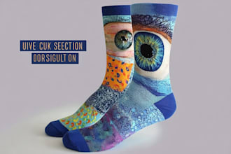 design modern and unique custom socks
