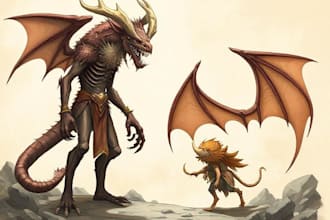 illustrate fantasy art creatures and characters