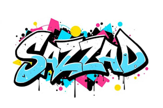 create a hand drawn original graffiti design or logo