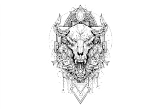 create unique custom geometric tattoo design