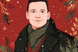make a christmas cartoon caricature
