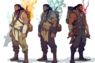 draw dnd character art, fantasy illustration or concept art
