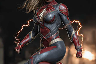 create custom superhero character art