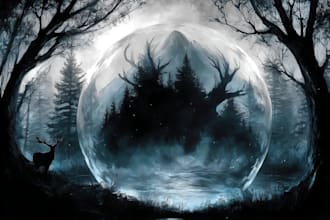 draw dark art, horror, gothic, or gore in anime style