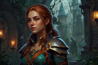 design fantasy character art and character art