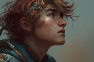 paint realistic or cartoon digital portraits