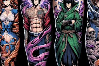 do manga anime tattoo design for you