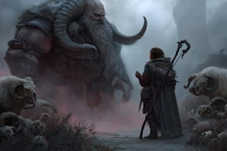 create dark art illustration