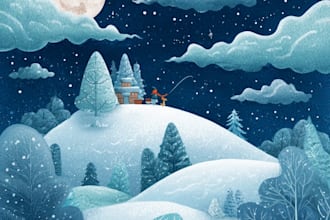 design christmas illustrations and holiday card design