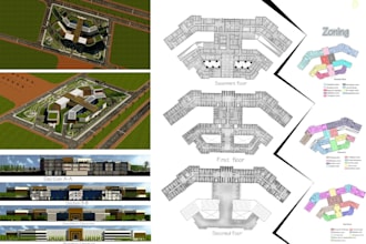 render residential structural plan,wiring diagram, exterior model from reference