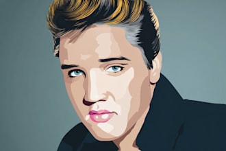 modern vector art portrait , stylish and unique illustration