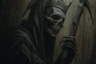 fantasy or dark creepy horror art illustration