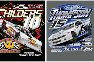 design high quality esport racing t shirt logo with unlimited revision